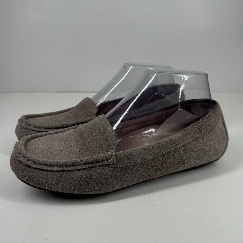 Vionic Debbie Women's US 7 Gray Suede Slip-On Orthotic Comfort Loafer Flats